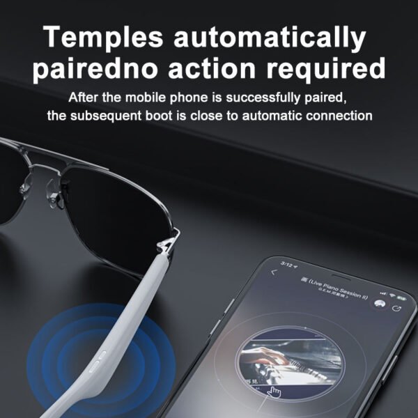 Cavenirer Bluetooth Audio Smart Glasses with Wireless Controls