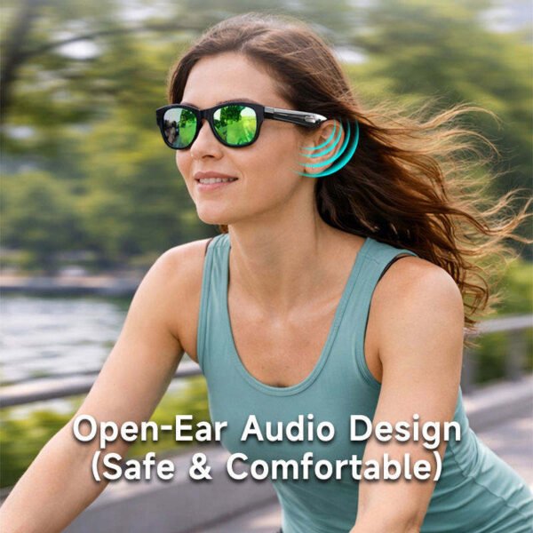 Cavenirer Bluetooth 5.4 Open-Ear Audio Glasses with Touch Controls