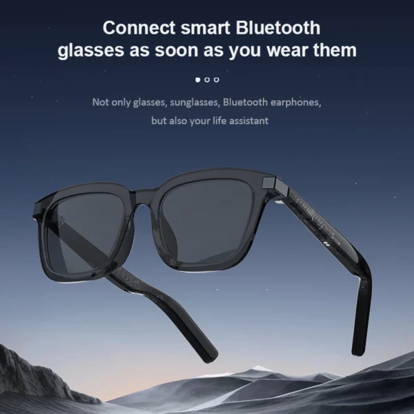 Cavenirer Bluetooth Audio Smart Sunglasses with AI Voice Support
