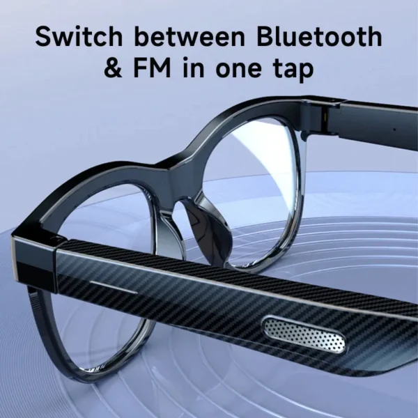 Cavenirer Bluetooth 5.4 Open-Ear Audio Glasses with Touch Controls