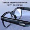 Cavenirer Bluetooth 5.4 Open-Ear Audio Glasses with Touch Controls