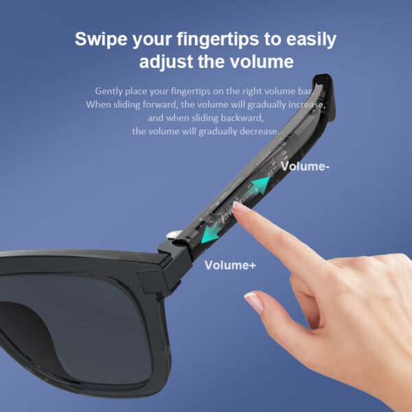 Cavenirer Bluetooth Audio Smart Sunglasses with AI Voice Support