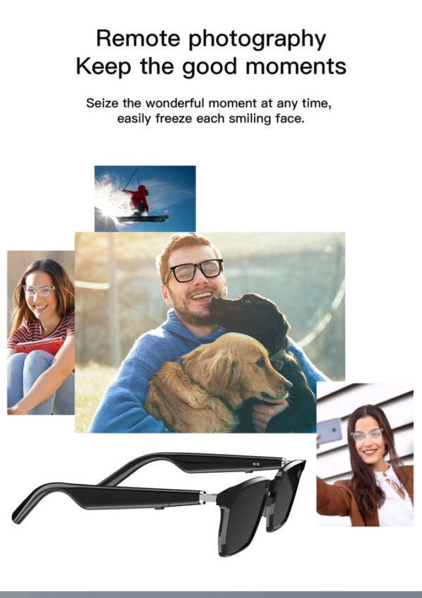 Cavenirer Open-Ear Bluetooth Smart Glasses with Optical Frame