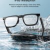 Cavenirer Open-Ear Bluetooth Smart Glasses with Optical Frame