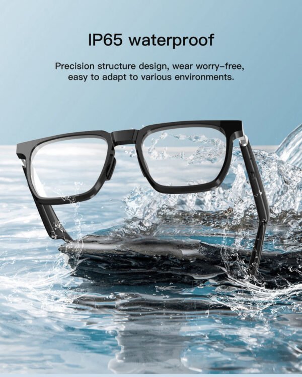 Cavenirer Open-Ear Bluetooth Smart Glasses with Optical Frame