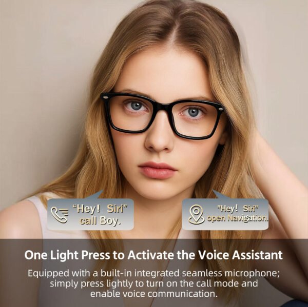 Cavenirer Blue-Light Filter Audio Sunglasses with AI Voice Control