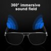 Cavenirer Bluetooth Audio Smart Glasses with Wireless Controls