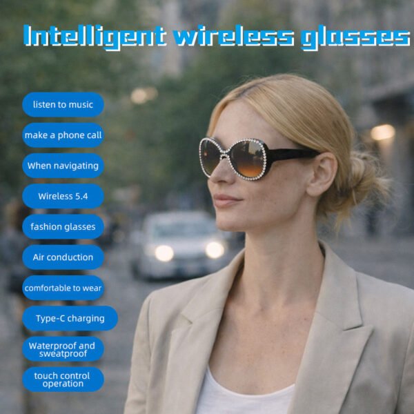 Cavenirer UV-Protective Open-Ear Audio Sunglasses for Driving & Cycling