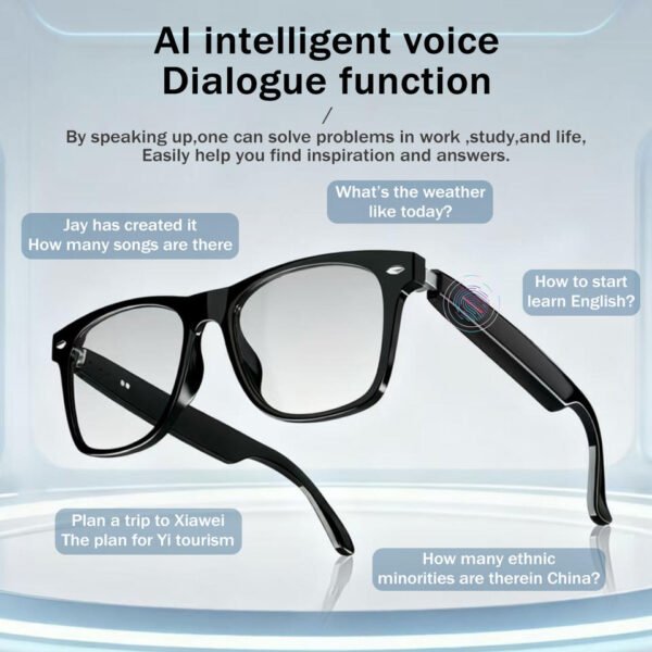 Cavenirer Blue-Light Filter Audio Sunglasses with AI Voice Control