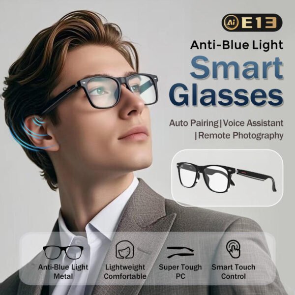 Cavenirer Blue-Light Filter Audio Sunglasses with AI Voice Control